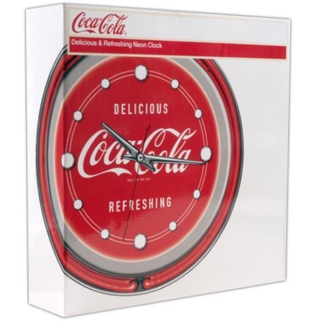 Trademark Gameroom Coca Cola Neon Clock - Delicious Refreshing - Two Neon Rings coke-1400-v3